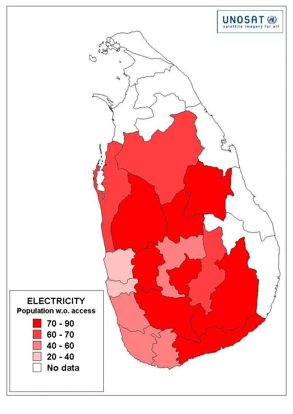 Sri Lanka populației hartă