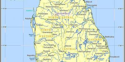 Sri Lanka rețeaua de trenuri hartă