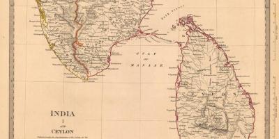 Vechi Ceylon hartă