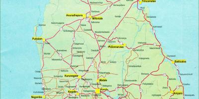 Harta Sri Lanka harta cu distanta