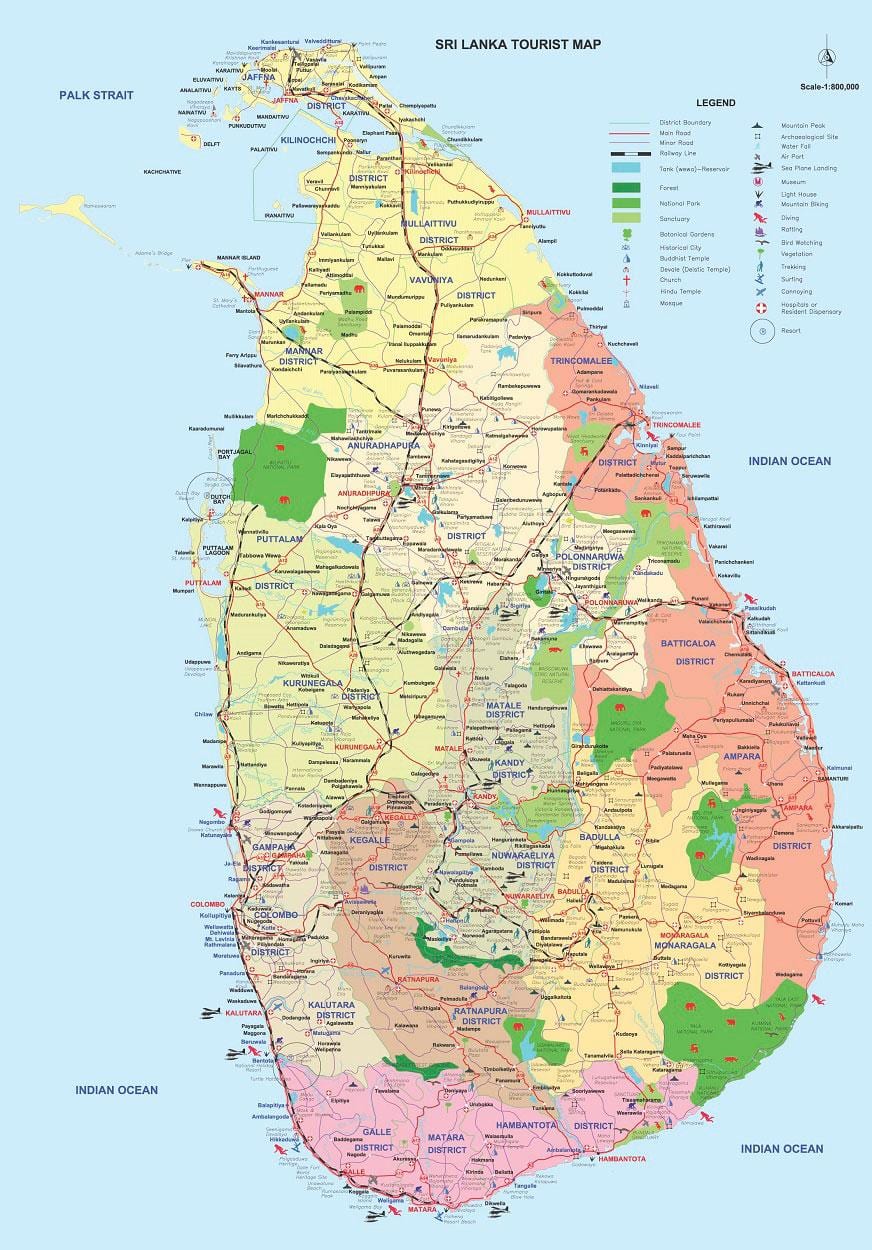 Sri Lanka ampara district hartă