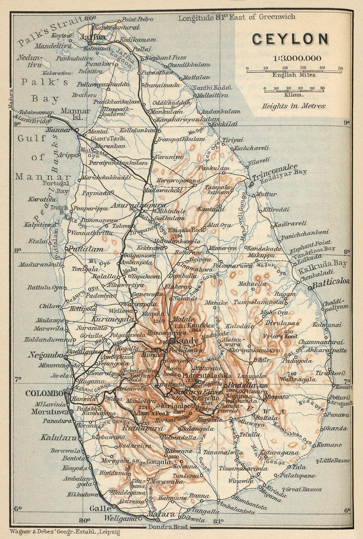 Ceylon pe harta