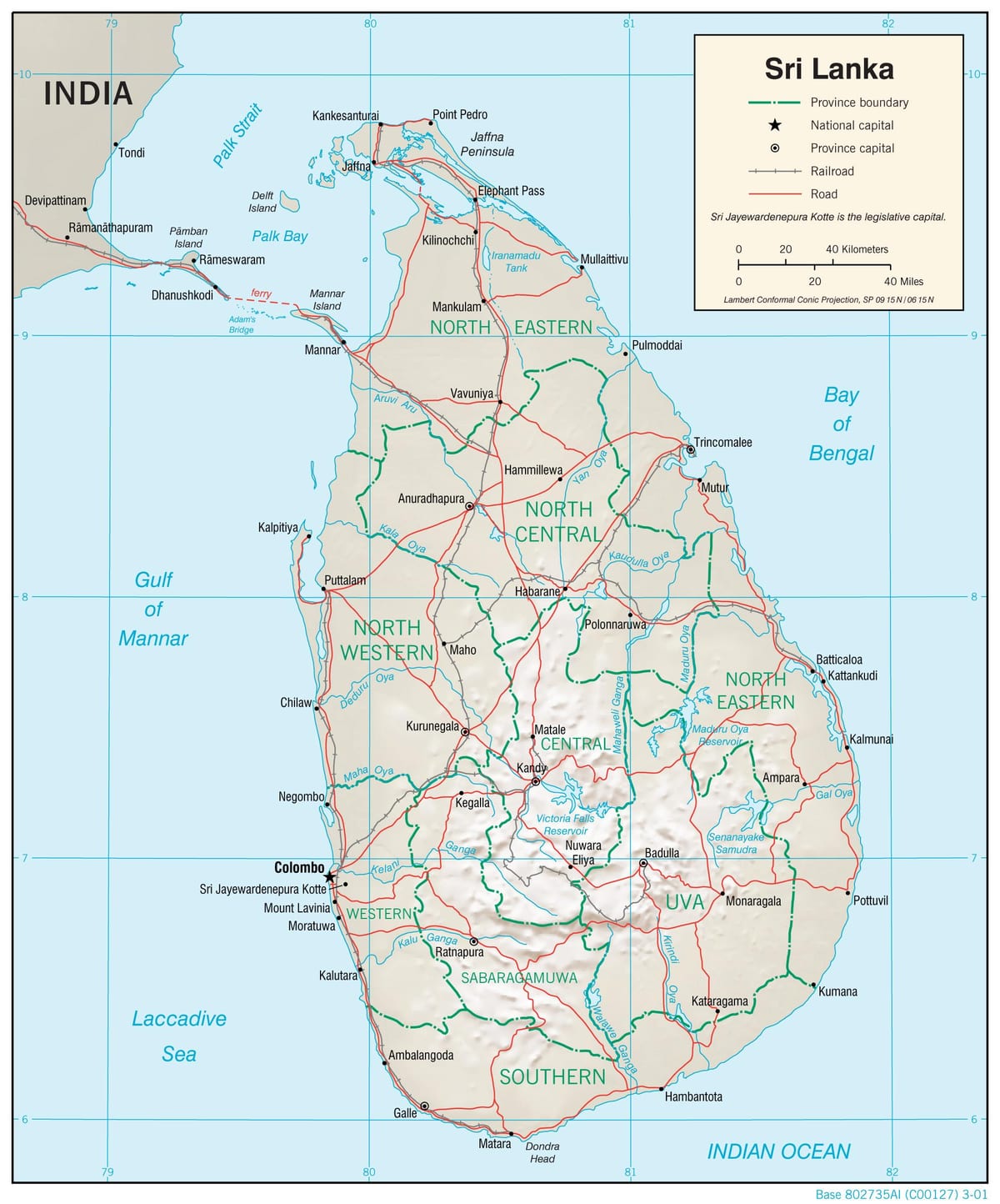 harta de navigare hartă Sri Lanka