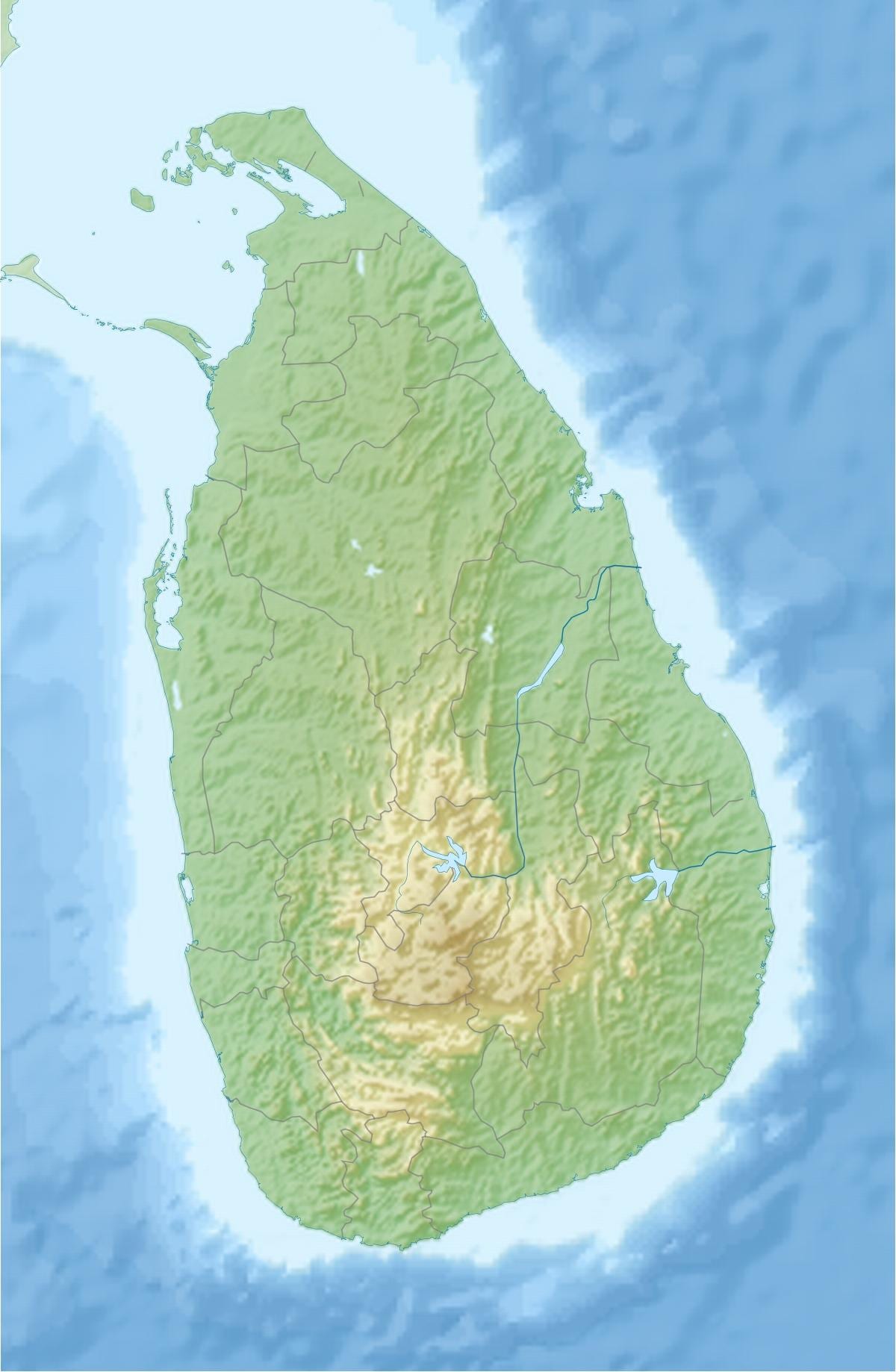 harta de harta pământ Sri Lanka