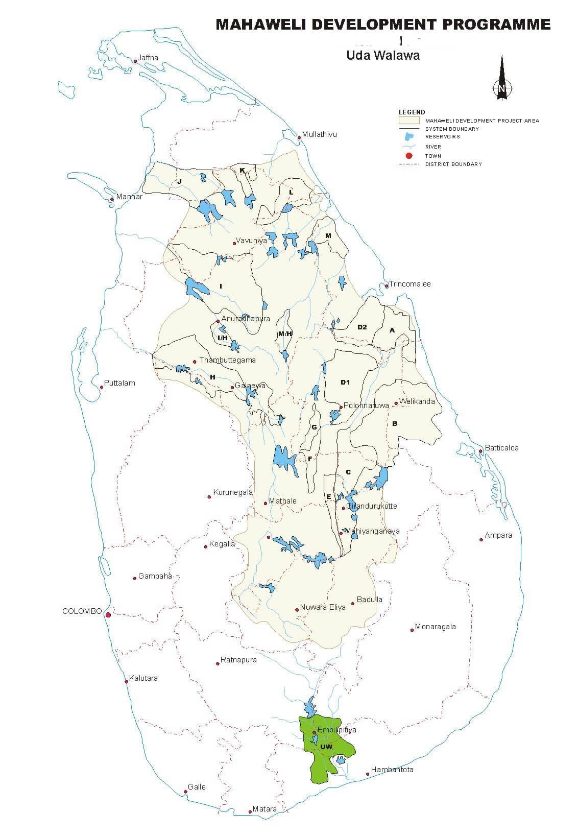 harta de tancuri în Sri Lanka
