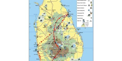 Harta de simboluri în Sri Lanka