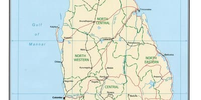 Hartă a lumii end Sri Lanka