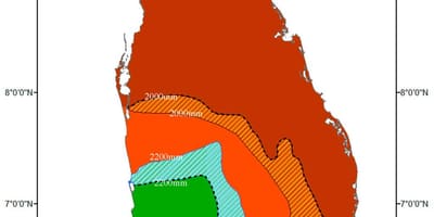 Sri Lanka zona climatică hartă