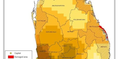 Harta Sri Lanka densitatea populației