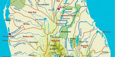 Harta Sri Lanka geografie