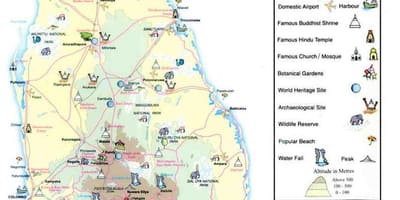 Harta Sri Lanka informații hartă