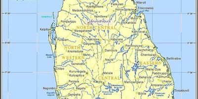 Harta Sri Lanka locuri istorice
