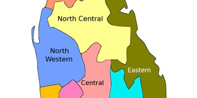 Sri Lanka provincii hartă
