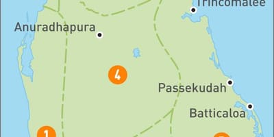 Harta Sri Lanka regiuni